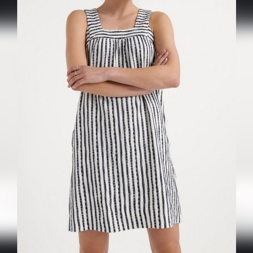 Lucky Brand Stripe Textured Tank Dress - Size Medium